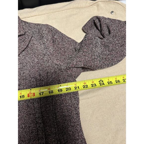 Sonia Rykiel Jacket Womens 44 Made in France Tweed Double Breasted Burgundy - Picture 11 of 15